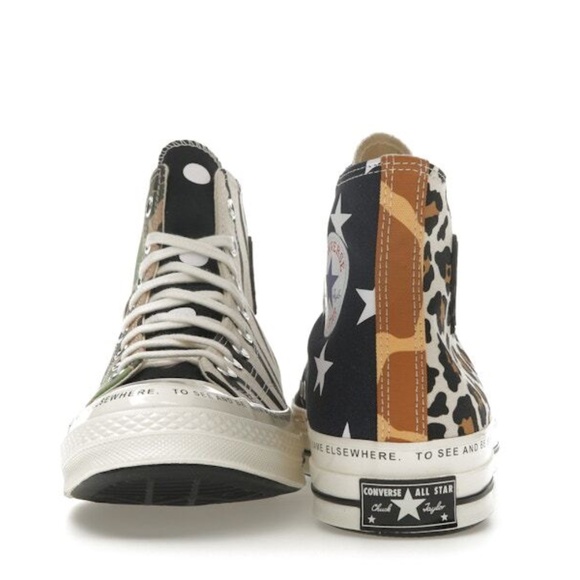 Brain Dead X Chuck Taylor (Converse) 70 HIGH - 'Mismatched Prints' (M6/W8) NWT - Picture 3 of 16